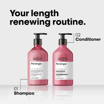 L'Oreal Professionnel Pro Longer Thickening Shampoo & Conditioner Set - Reduces Breakage & Appearance of Split Ends For Thin & Fine Hair Types, Adds Volume & Shine