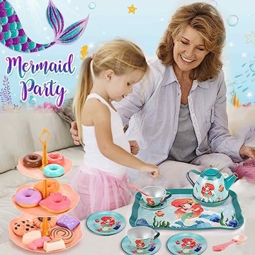 Lajeje Mermaid Tea Party Set for Girls 3-12