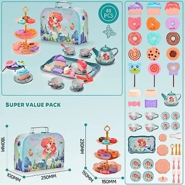Lajeje Mermaid Tea Party Set for Girls 3-12