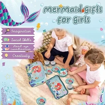 Lajeje Mermaid Tea Party Set for Girls 3-12