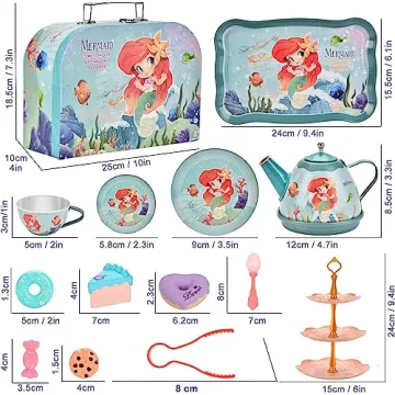 Lajeje Mermaid Tea Party Set for Girls 3-12