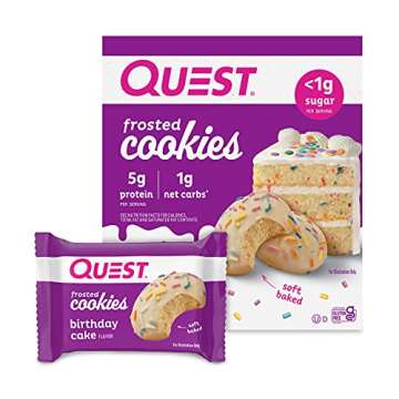 Quest Nutrition Birthday Cake Frosted Cookies, 8 Count (Pack of 3)