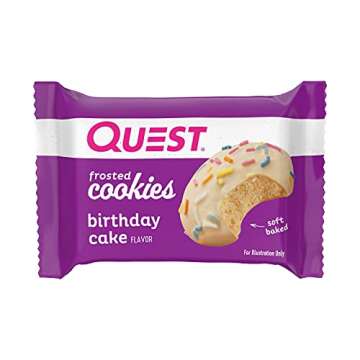 Quest Nutrition Birthday Cake Frosted Cookies, 8 Count (Pack of 3)