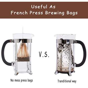 HOMYHEE Cold Brew Coffee Filters - 120 Count Disposable Bags