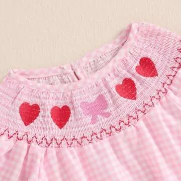 Baby Girl Valentines Day Outfit Heart Bubble Romper