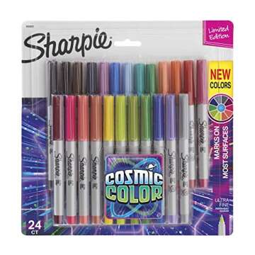 Sharpie Permanent Markers, 48 Count Cosmic Color & Colorburst Ultra Fine Point Set