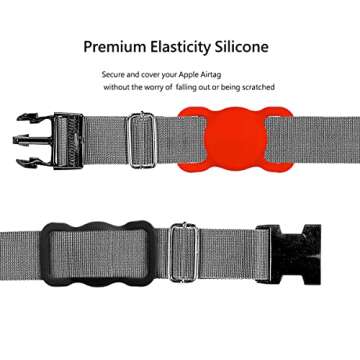 SWINCHO Airtag Dog Collar Holder, 2 Pack Dog Airtag Holder, Anti-Lost Protective Apple Air Tags Hold...