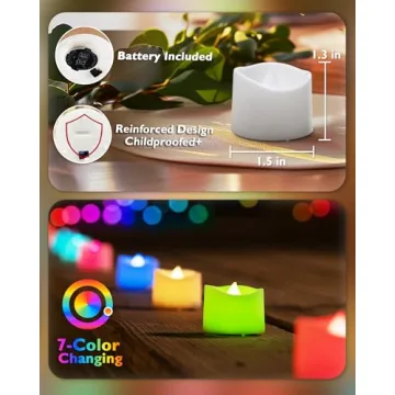 Multi Color Changing Tea Lights - 24-Pack
