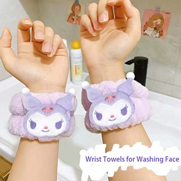 Cute Cartoon Microfiber Wrist Towels for Skincare