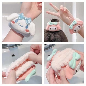 Cute Cartoon Microfiber Wrist Towels for Skincare