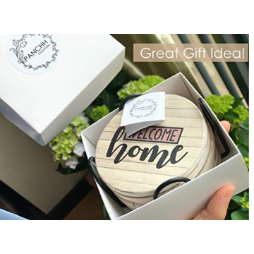 PANCHH Rustic Farmhouse Coasters - Set of 6 Absorbent Coasters