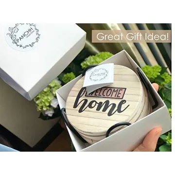 PANCHH Rustic Farmhouse Coasters - Set of 6 Absorbent Coasters