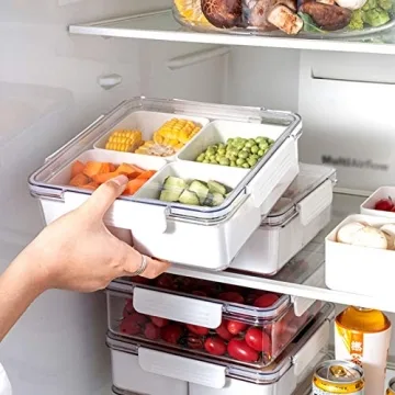 Stylish Divided Serving Tray with Lid for Snacks