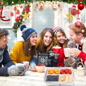 Stylish Divided Serving Tray with Lid for Snacks
