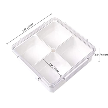 Stylish Divided Serving Tray with Lid for Snacks