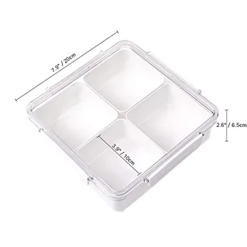 Stylish Divided Serving Tray with Lid for Snacks