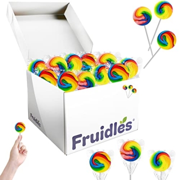 Delicious Rainbow Swirl Lollipops - Mixed Fruit Flavor Pack
