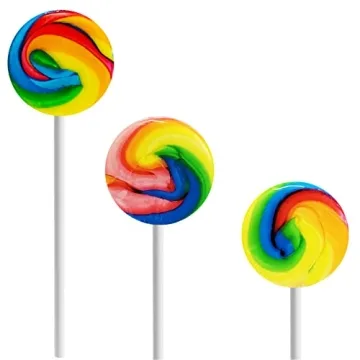 Delicious Rainbow Swirl Lollipops - Mixed Fruit Flavor Pack