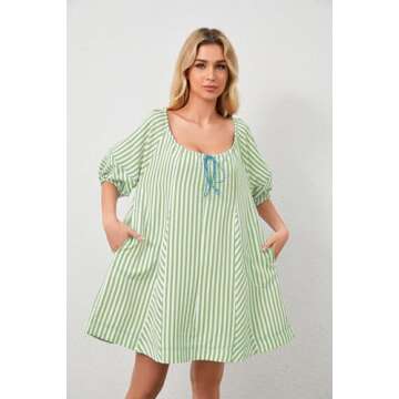 MISSACTIVER Striped Mini Dress for Summer Style