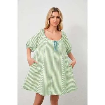 MISSACTIVER Striped Mini Dress for Summer Style