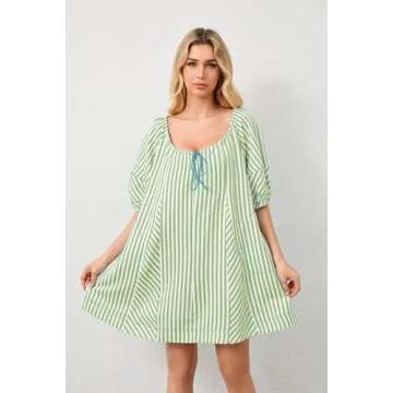 MISSACTIVER Striped Mini Dress for Summer Style