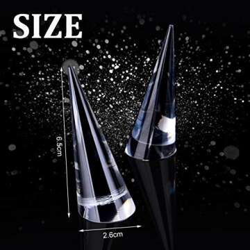 Jetec Clear Acrylic Crystal Ring Holder Acrylic Ring Display Jewelry Holder Wedding Ring Display Con...