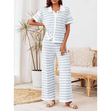 Tankaneo Women’s Striped Pajama Set for Ultimate Comfort