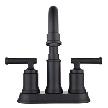 Glacier Bay Oswell Matte Black Bathroom Faucet - 2-Handle 4 in.