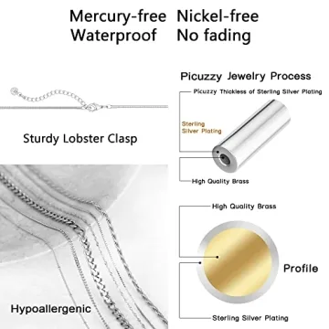 Picuzzy Silver Bracelet Set - Dainty Stackable Jewelry for Women