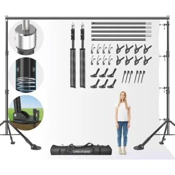 LimoStudio Super Heavy Duty 12.6x10.4 ft Upgraded Backdrop Stand