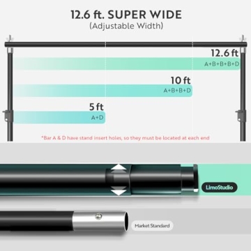 LimoStudio Heavy Duty Backdrop Stand for Photos