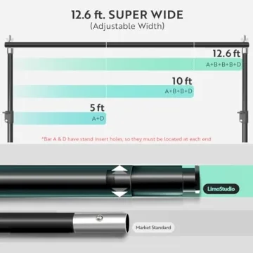 LimoStudio Heavy Duty Backdrop Stand for Photos