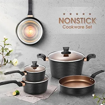 Nonstick 9-Piece Induction Cookware Set for Healthy Cooking