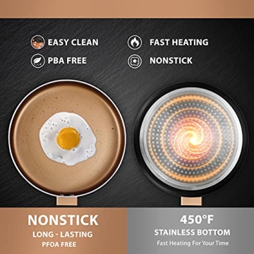 Nonstick 9-Piece Induction Cookware Set for Healthy Cooking