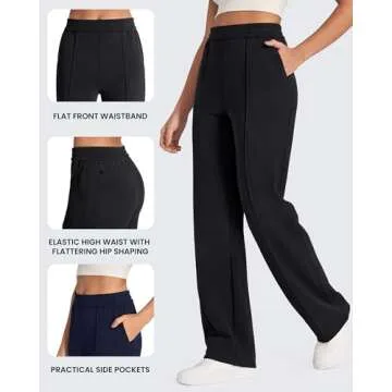 Stylish G4Free Women's High-Waisted Straight Leg Pants