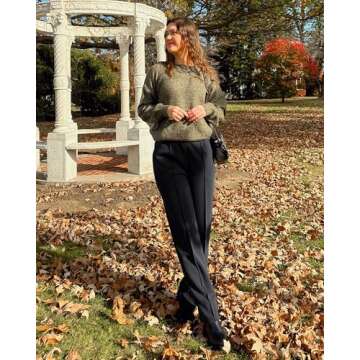 Stylish G4Free Women's High-Waisted Straight Leg Pants