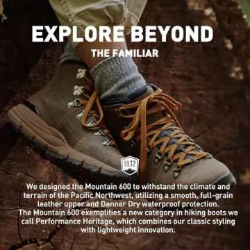 Danner Mountain 600 Hiking Boots for Women - Waterproof, Durable Suede Upper, Breathable Lining, Triple-Density Footbed & Vibram Traction Outsole