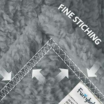 furrybaby Dog Blanket Soft Dog Blankets for Large Dogs Puppy Essentials Washable Sherpa Fleece Cat Blanket 32x40 Inches for Bed Furniture Couch Sofa (Medium, Grey)