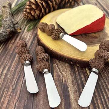 Elegant Pinecone Cheese & Butter Spreader Set - 4-Piece
