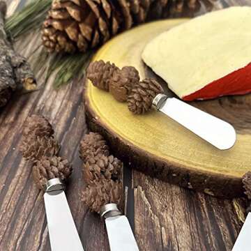 Elegant Pinecone Cheese & Butter Spreader Set - 4-Piece