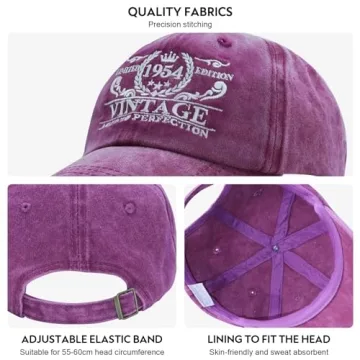 Vintage 1954 Baseball Caps for 70th Birthdays