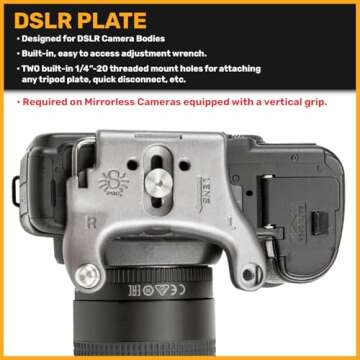 SPIDER HOLSTER – SpiderPro DSLR Camera Plate for Any Spider Camera Holster Constructed from Durabl...