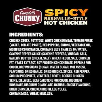 Campbell's Chunky Soup, Spicy Nashville-Style Hot Chicken Soup, 18.8 oz Can