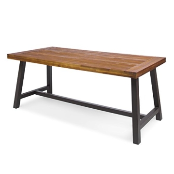 Rustic Outdoor Dining Table by Christopher Knight - Durable & Elegant