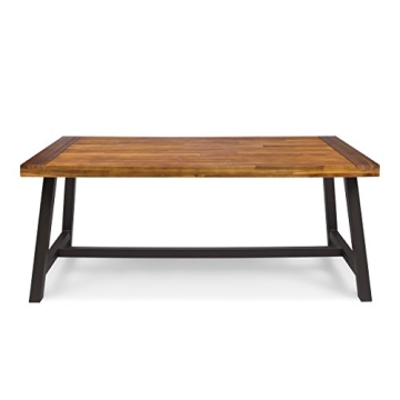 Rustic Outdoor Dining Table by Christopher Knight - Durable & Elegant