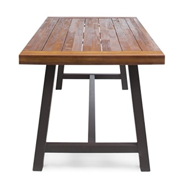 Rustic Outdoor Dining Table by Christopher Knight - Durable & Elegant
