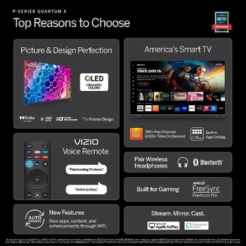 VIZIO 85-Inch P-Series Quantum X 4K TV for Stunning Clarity