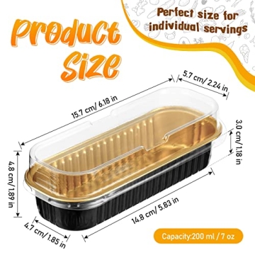 Potchen Mini Loaf Pans with Lids - Quality Disposable Baking Containers