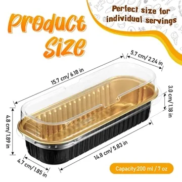 Potchen Mini Loaf Pans with Lids - Quality Disposable Baking Containers