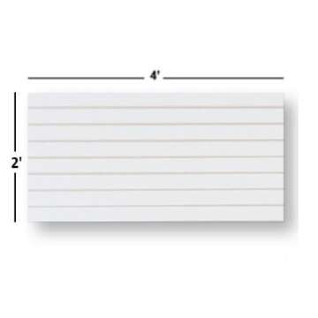 Durable White Slatwall Panels Set of 2 - 24"H x 48"L
